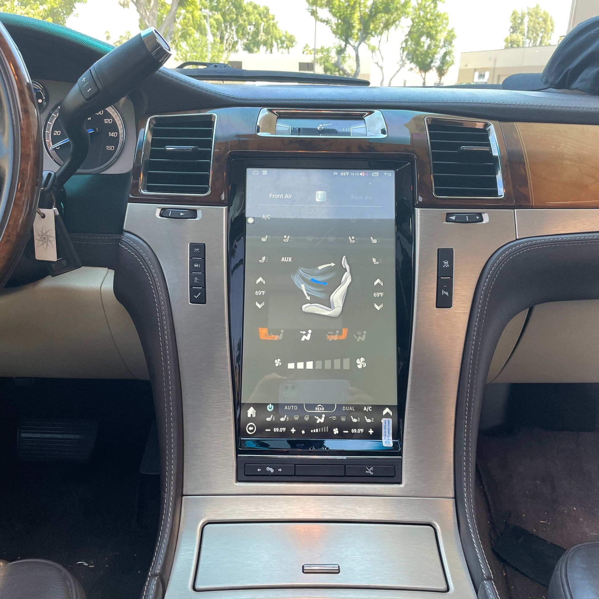 [open box] 13.6" Android 12/13/14 VERTICAL SCREEN Navigation Radio for Cadillac Escalade 2007 - 2014-Phoenix Automotive