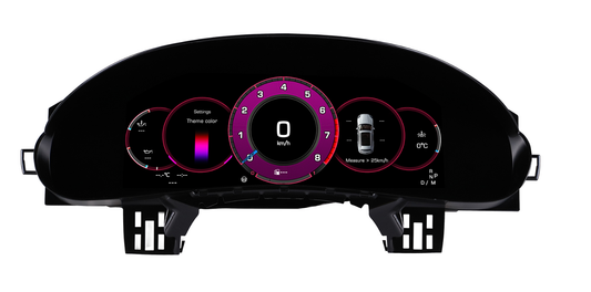 12.3 inch LCD Screen Digital Cluster Gauge for 2002-2009 Porsche Cayenne Speedometer Replacement Dashboard Instrument Cluster Digital Display Panel-Phoenix Automotive