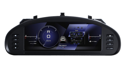 10.25 inch LCD Screen Digital Cluster Gauge for 2004-2010 Dongfeng Peugeot 407 Speedometer Replacement Dashboard Instrument Cluster Digital Display Panel-Phoenix Automotive