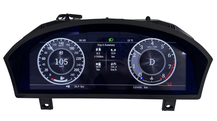 12.3 inch LCD Screen Digital Cluster Gauge for 2005-2009 Land Rover Range Rover Sport/Discovery 3 Speedometer Replacement Dashboard Instrument Cluster Digital Display Panel-Phoenix Automotive