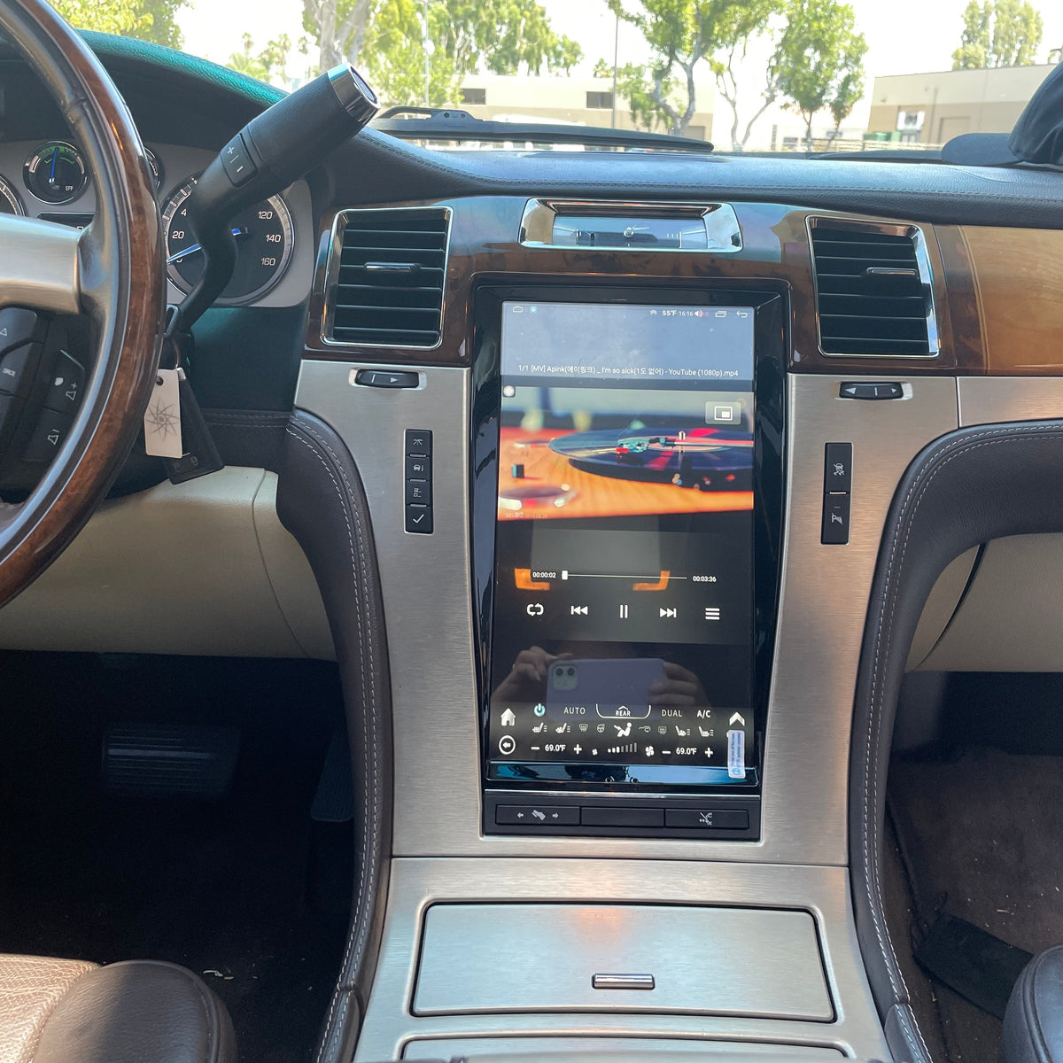 [open box] 13.6" Android 12/13/14 VERTICAL SCREEN Navigation Radio for Cadillac Escalade 2007 - 2014-Phoenix Automotive