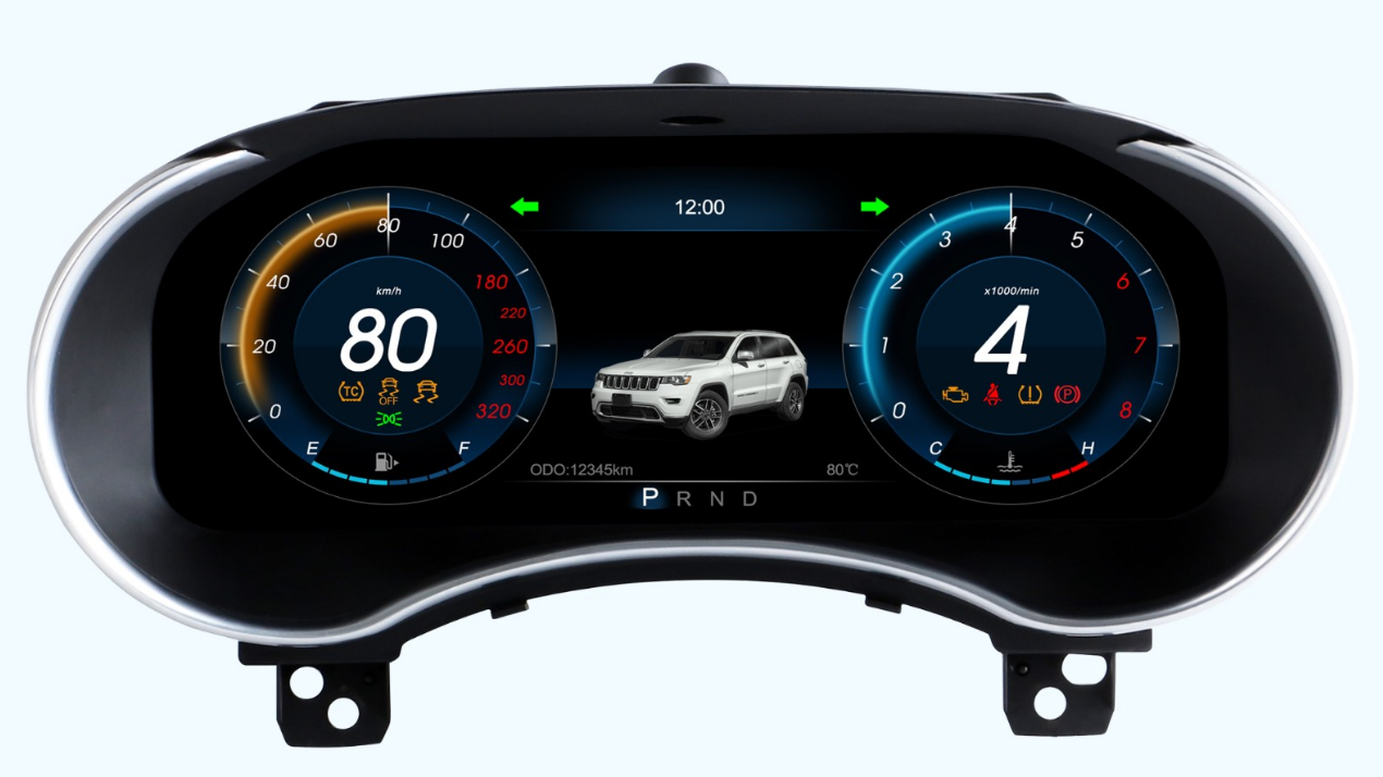 12.3 inch LCD Screen Digital Cluster Gauge for Jeep Grand Cherokee 2014-2018 Speedometer Replacement Dashboard Instrument Cluster Digital Display Panel-Phoenix Automotive