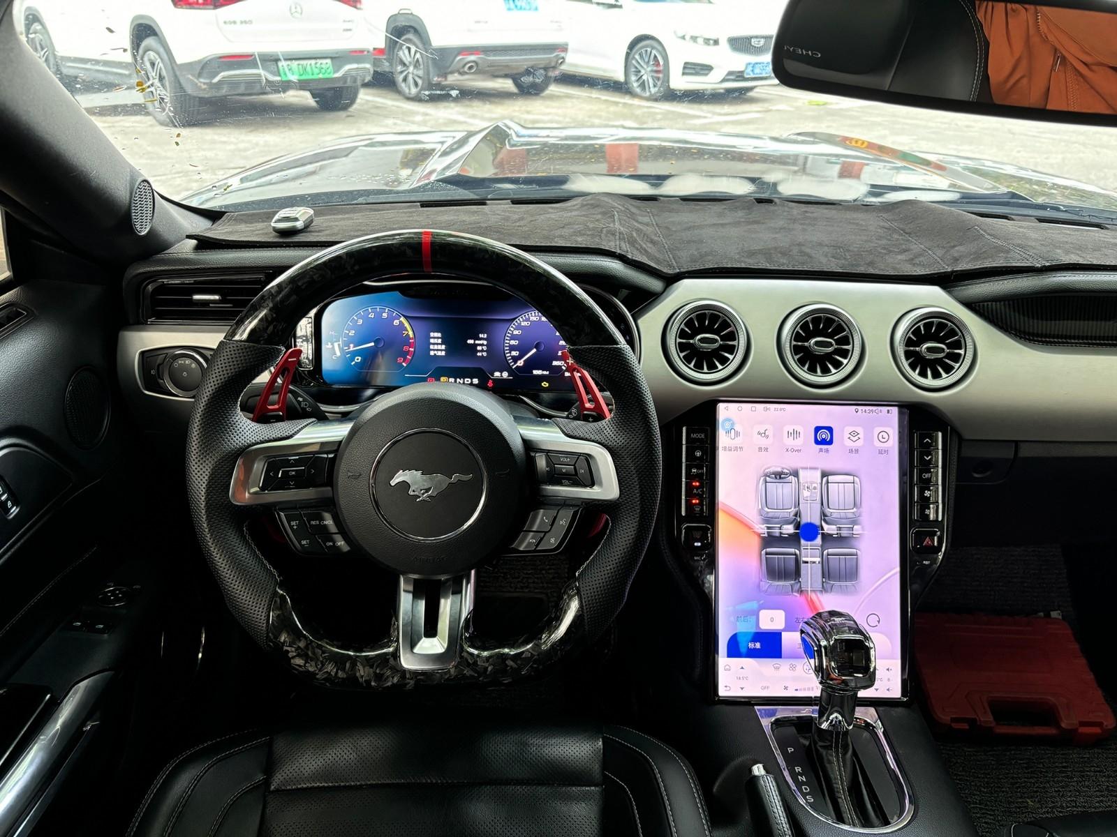 12.3 inch LCD Screen Digital Cluster Gauge for Ford Mustang (Left Peptide) 2015-2021 Speedometer Replacement Dashboard Instrument Cluster Digital Display Panel-Phoenix Automotive