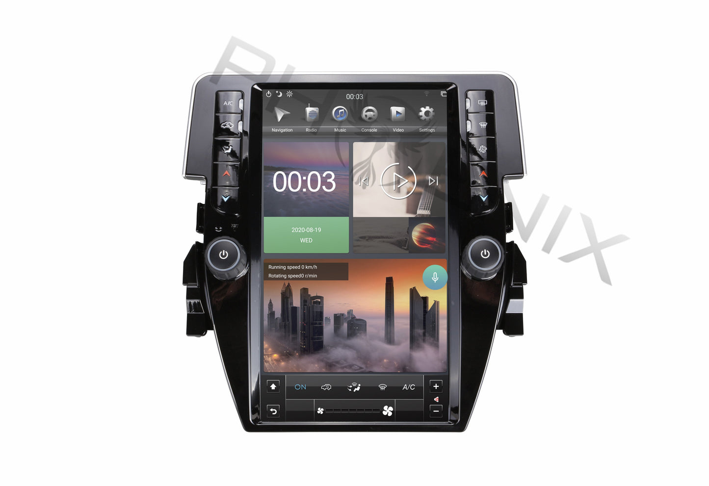 [Open Box] [ PX6 SIX-CORE ] 11.8" Vertical Screen Android 9 Fast boot Navigation Radio for Honda Civic 2016 -Phoenix Automotive