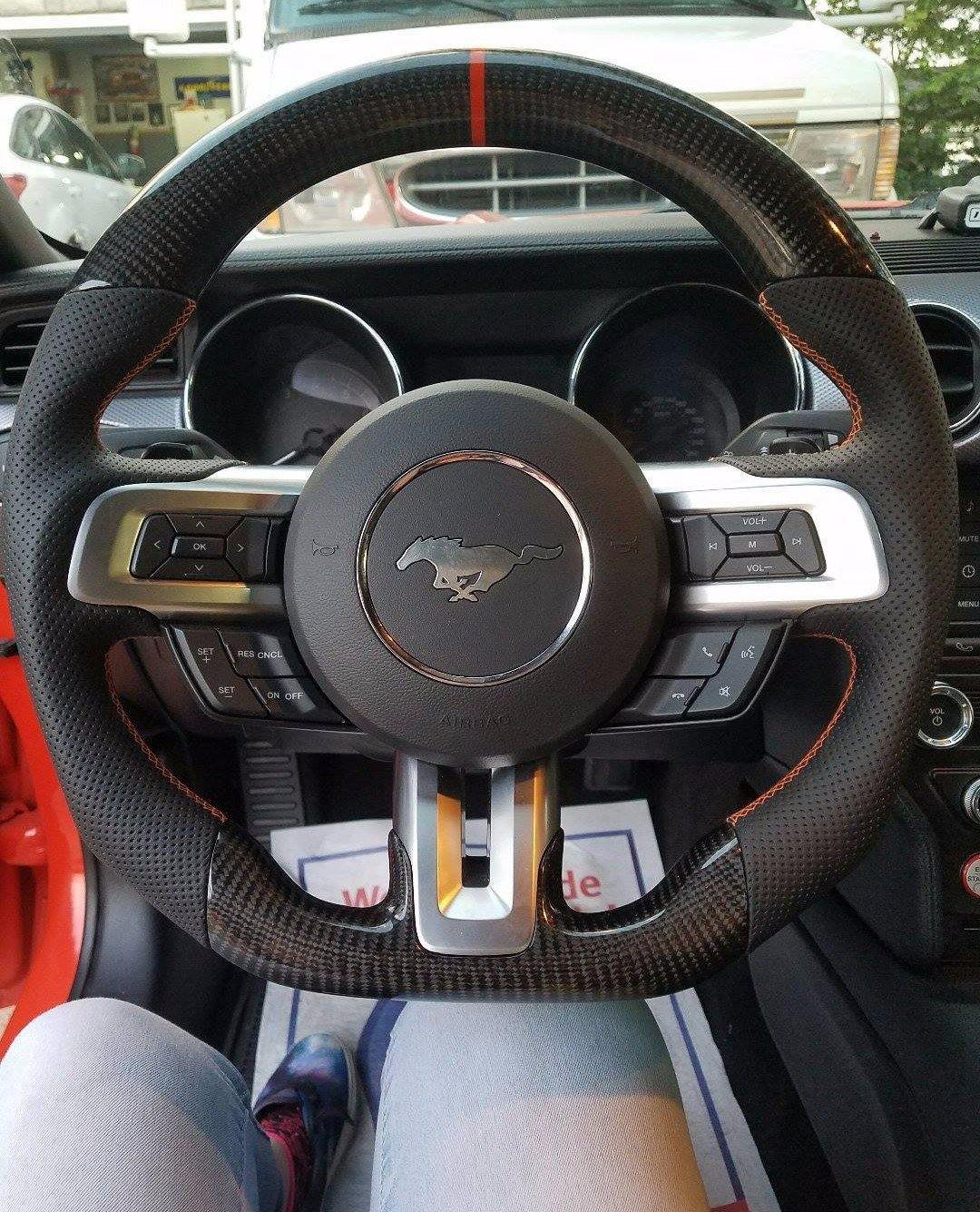 Custom-made Carbon fiber Steering Wheel for 2015 - 2017 Ford Mustang Color & Design Customizable-Phoenix Automotive