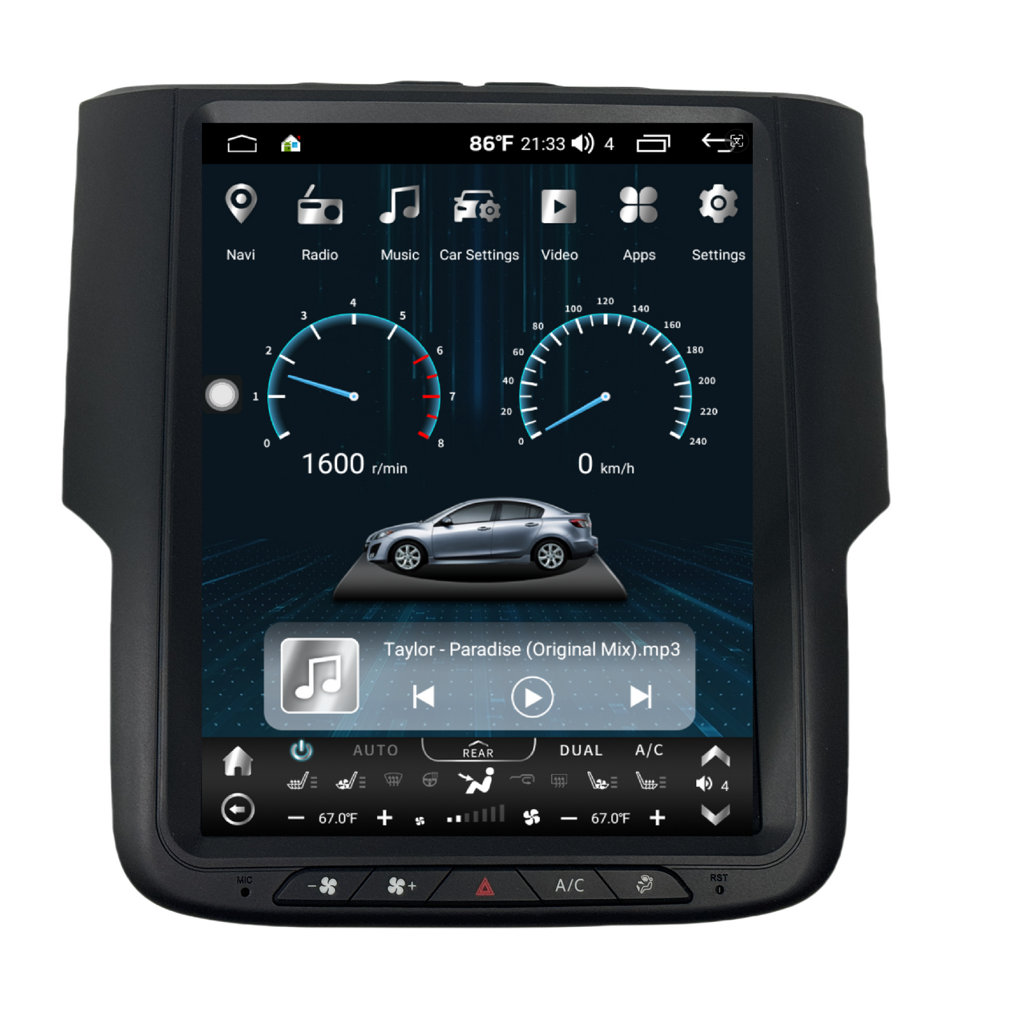 9.7/10.4" Android 13/14 Fast boot Vertical Screen Navi Radio for Dodge RAM 2013 - 2018 RAM Classic 2019 - 2024-Phoenix Automotive