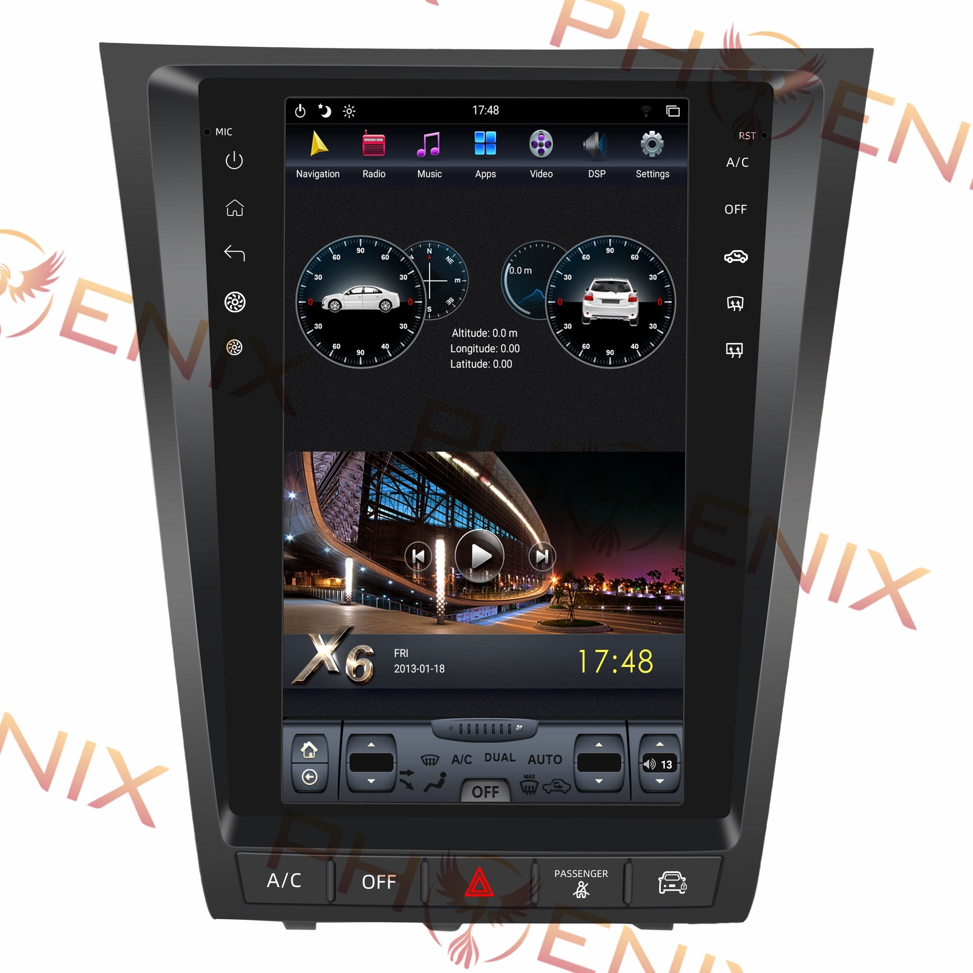 [open box] [ PX6 SIX-CORE ] 11.8" Vertical Screen Android 9 Fast boot Navigation Radio for Lexus GS 300 350 430 450h 460 2005 - 2011-Phoenix Automotive