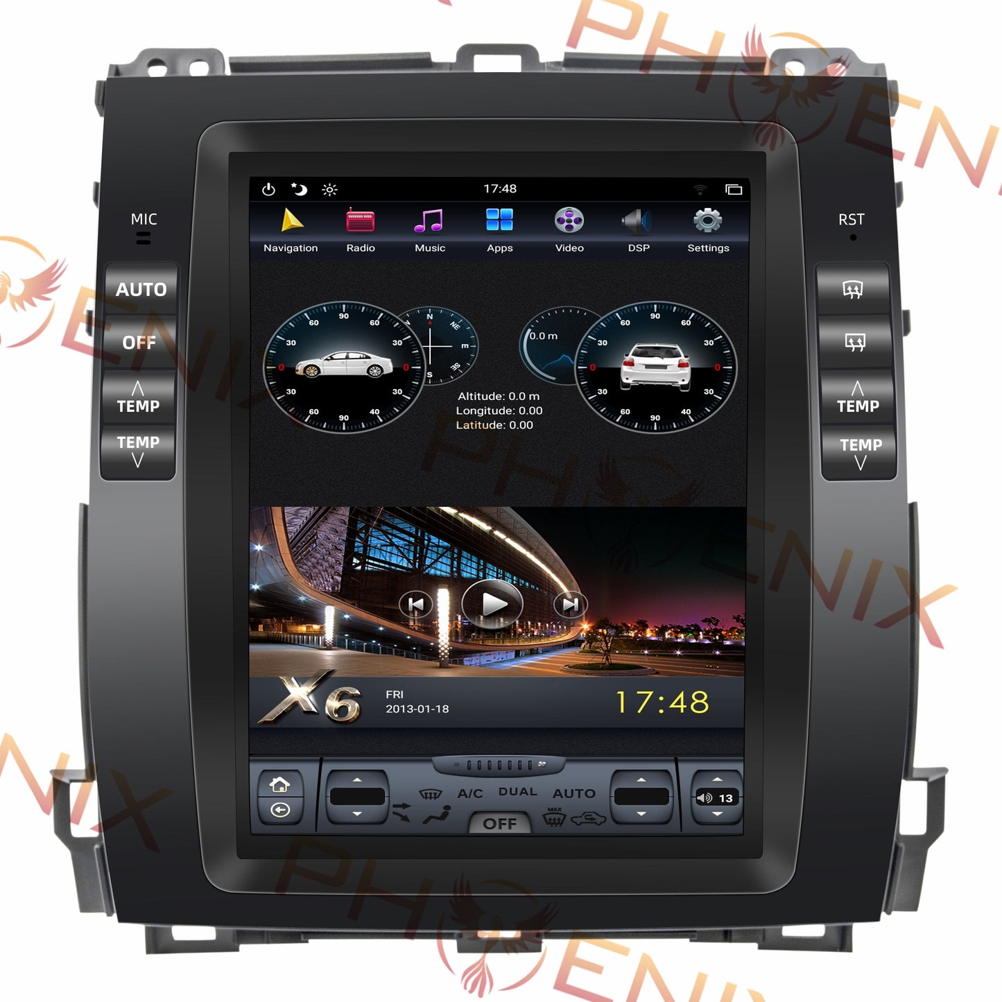 10.4" Vertical Screen Android 14 Fast boot Navigation Radio for Lexus GX 470 2003 - 2009-Phoenix Automotive