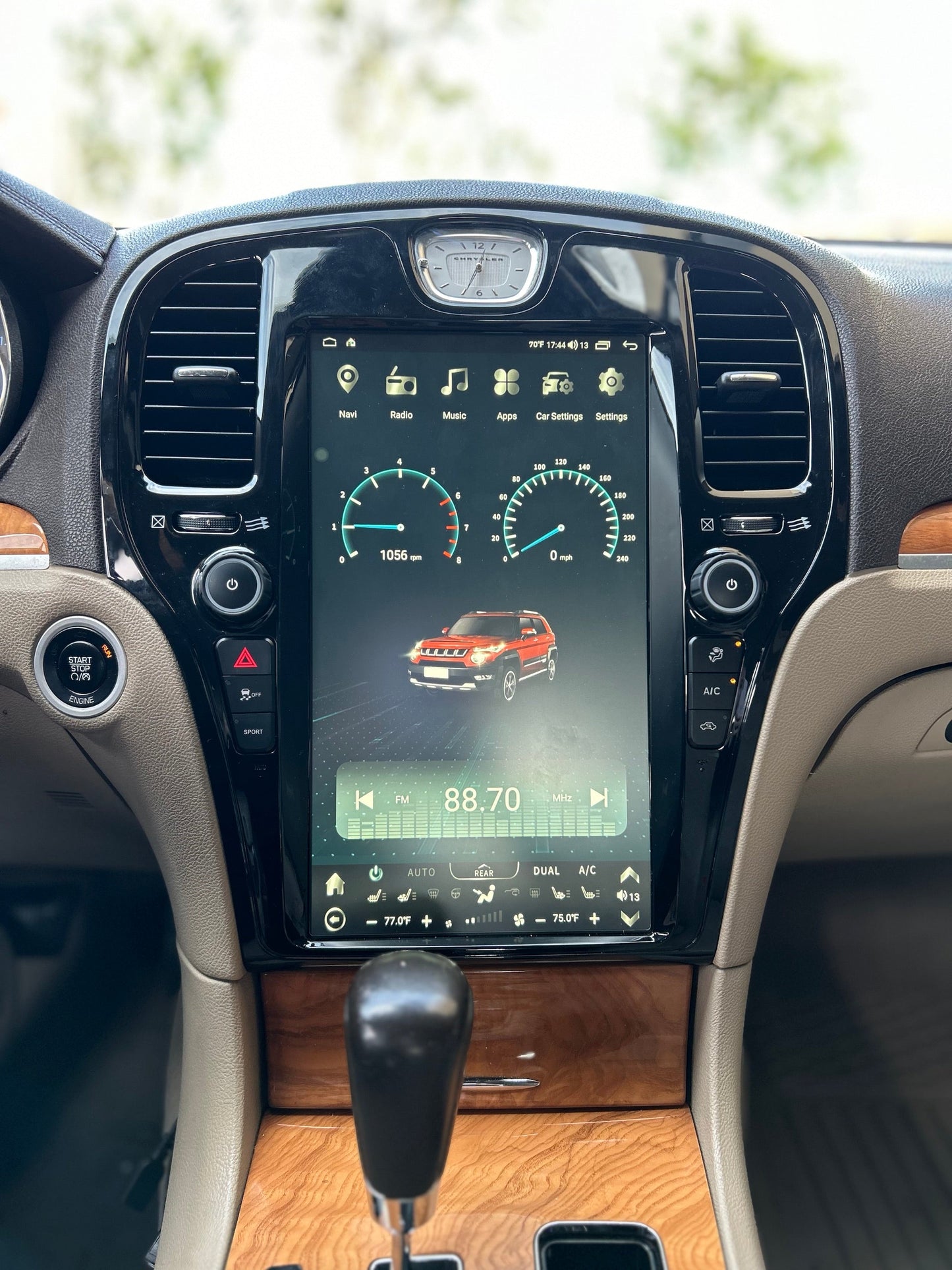 13.6" Vertical Screen Android 13/14 Navigation Radio for Chrysler 300 300C 300S 2011 - 2023-Phoenix Automotive