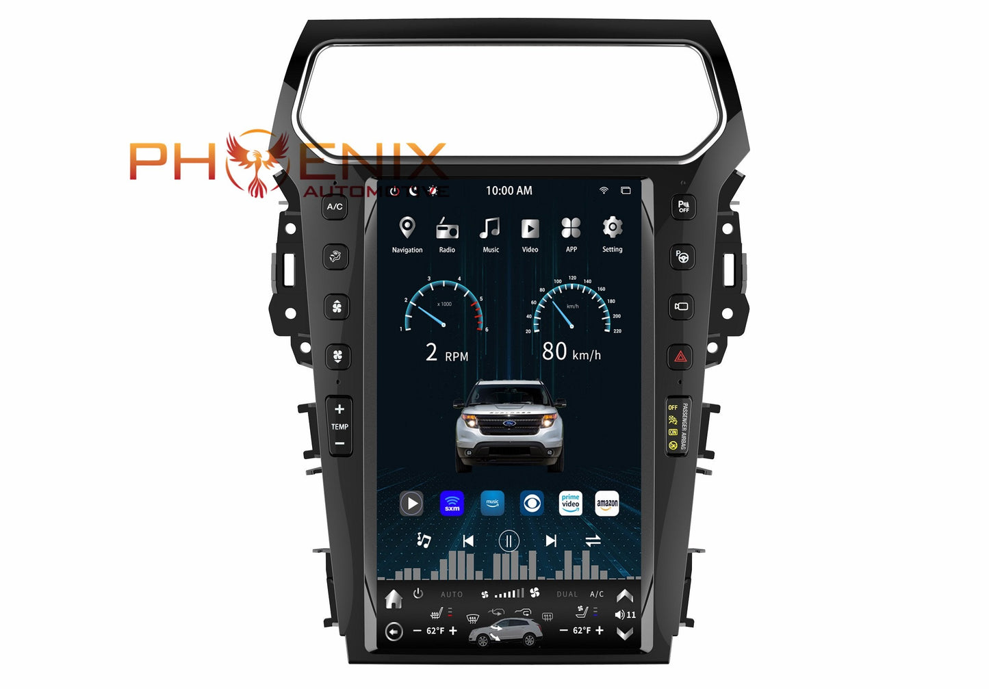 13.6" VERTICAL SCREEN ANDROID 13 Fast boot NAVIGATION RADIO FOR FORD EXPLORER 2011-2019-Phoenix Automotive