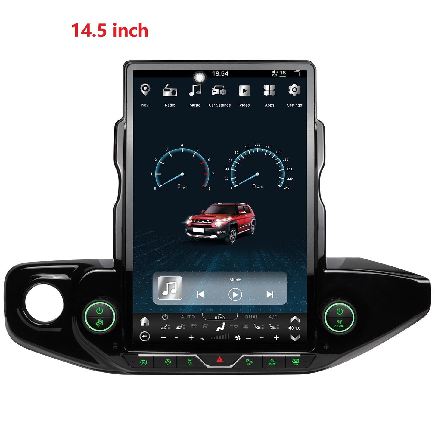 14.5” Android 13 Vertical Screen Navigation Radio for Jeep Wrangler/Rubicon/Gladiator 2018 - 2023-Phoenix Automotive