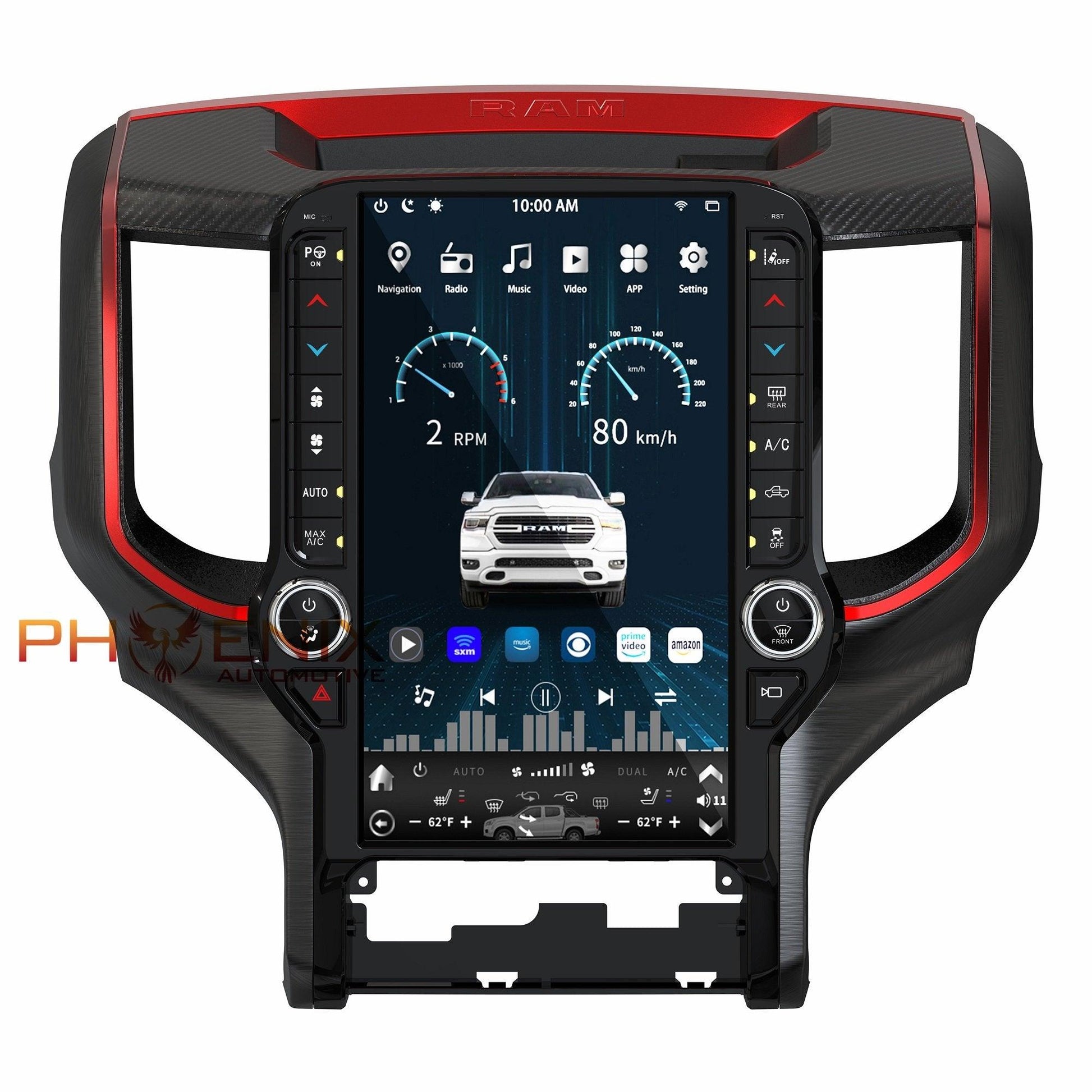 [Open box] 13.6” Android 10 Vertical Screen Navigation Radio for Dodge Ram 2019- 2022-Phoenix Automotive