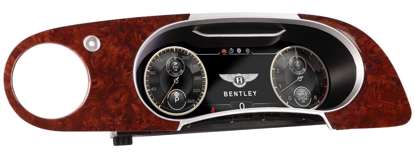 12.3 inch LCD Screen Digital Cluster Gauge for Bentley Flying Spur/Continental 2005-2012 Speedometer Replacement Dashboard Instrument Cluster Digital Display Panel-Phoenix Automotive