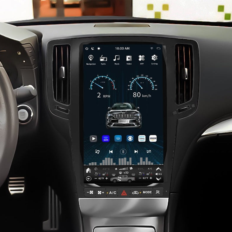 [Open box] 13.6" Vertical Screen Android 10/12 Fast boot Navigation Receiver for Infiniti G25 G35 G37 Q40 Q60 2007 - 2015-Phoenix Automotive