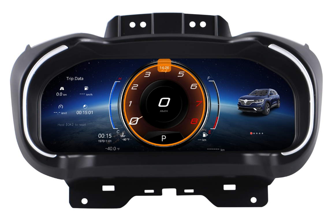 12.3 inch LCD Screen Digital Cluster Gauge for Renault Koleos/Megane 4 2016-2019 Speedometer Replacement Dashboard Instrument Cluster Digital Display Panel-Phoenix Automotive