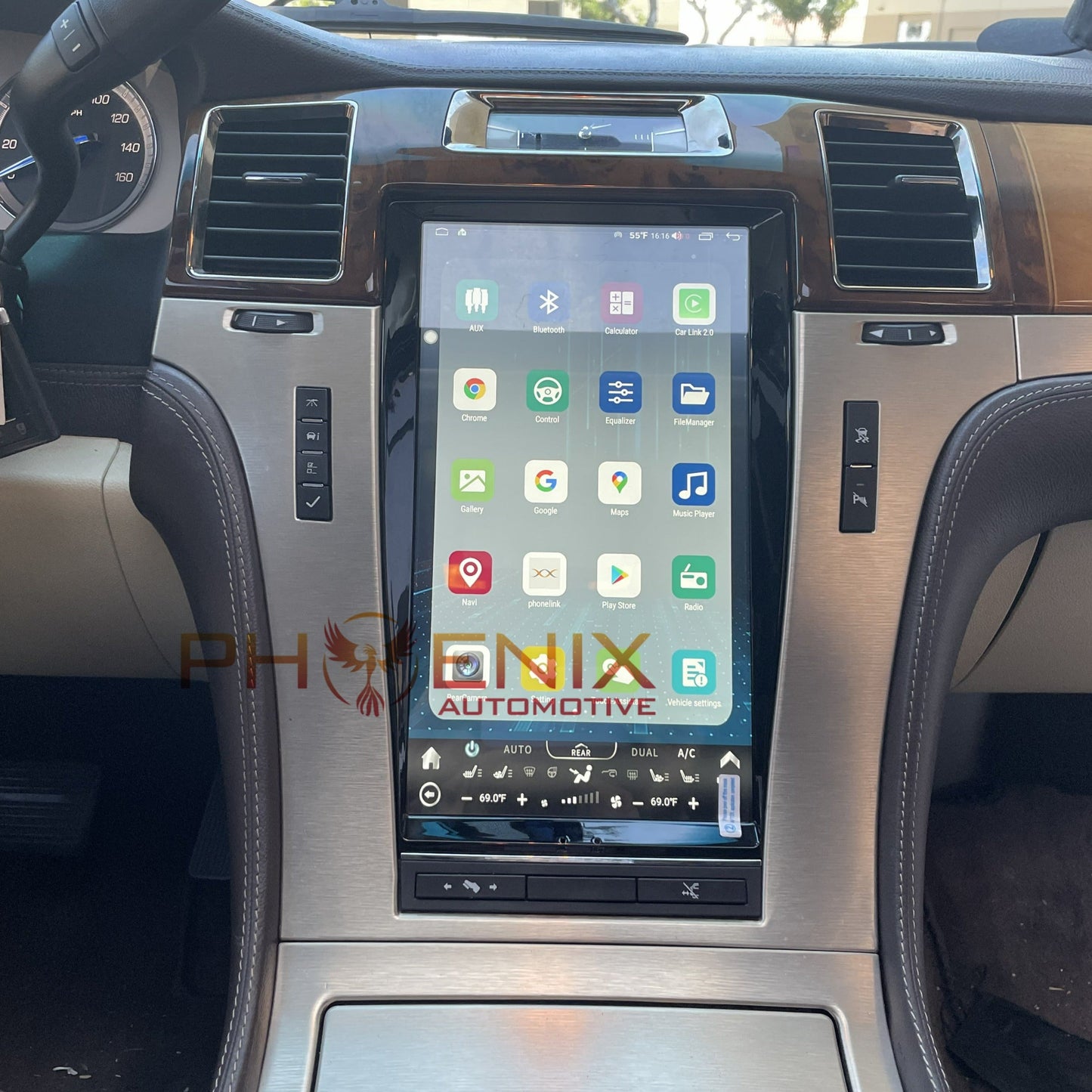 [Open box] 13.6" ANDROID 12 VERTICAL SCREEN Navigation Radio for Cadillac Escalade 2007 - 2014-Phoenix Automotive