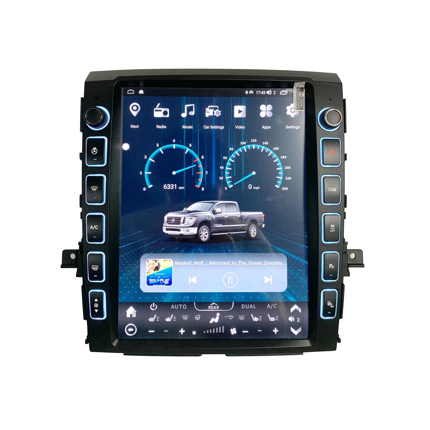 13” Android 13/14 Vertical Screen Navigation Radio for Nissan Titan (XD) 2016 - 2019-Phoenix Automotive