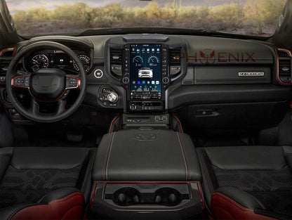 [Open box] 13.6” Android 12 Vertical Screen Navigation Radio for Dodge Ram 2019- 2024-Phoenix Automotive