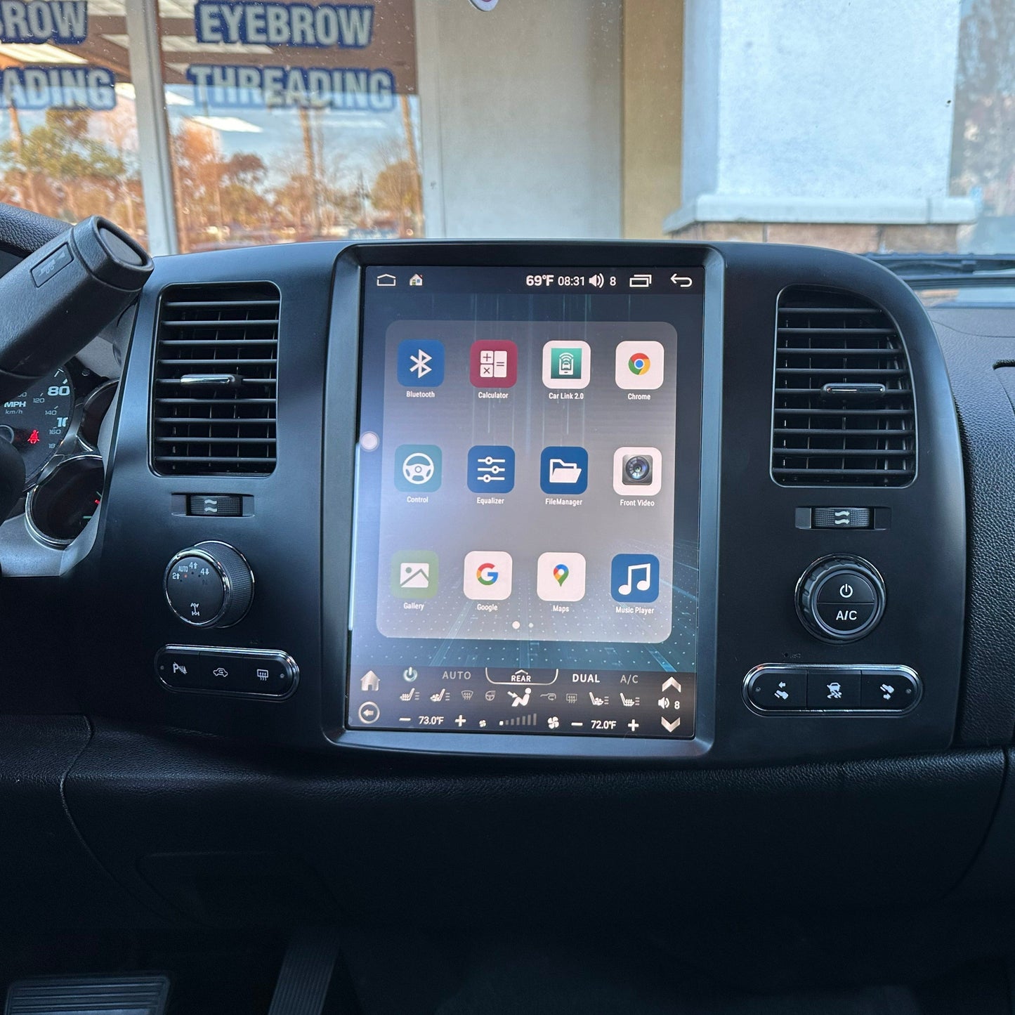 12.1” Android 10/13/14 fast boot Vertical Screen Navigation Radio for Chevrolet Silverado GMC Sierra 2007 - 2013-Phoenix Automotive