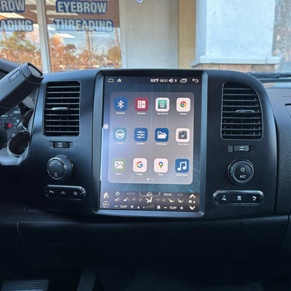 12.1” Android 10/13/14 fast boot Vertical Screen Navigation Radio for Chevrolet Silverado GMC Sierra 2007 - 2013-Phoenix Automotive