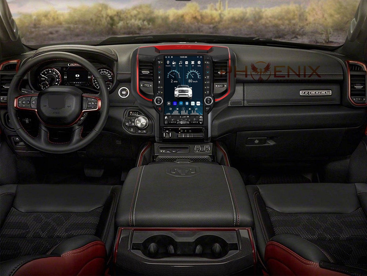 [Open box] 13.6” Android 12 Vertical Screen Navigation Radio for Dodge Ram 2019- 2024-Phoenix Automotive