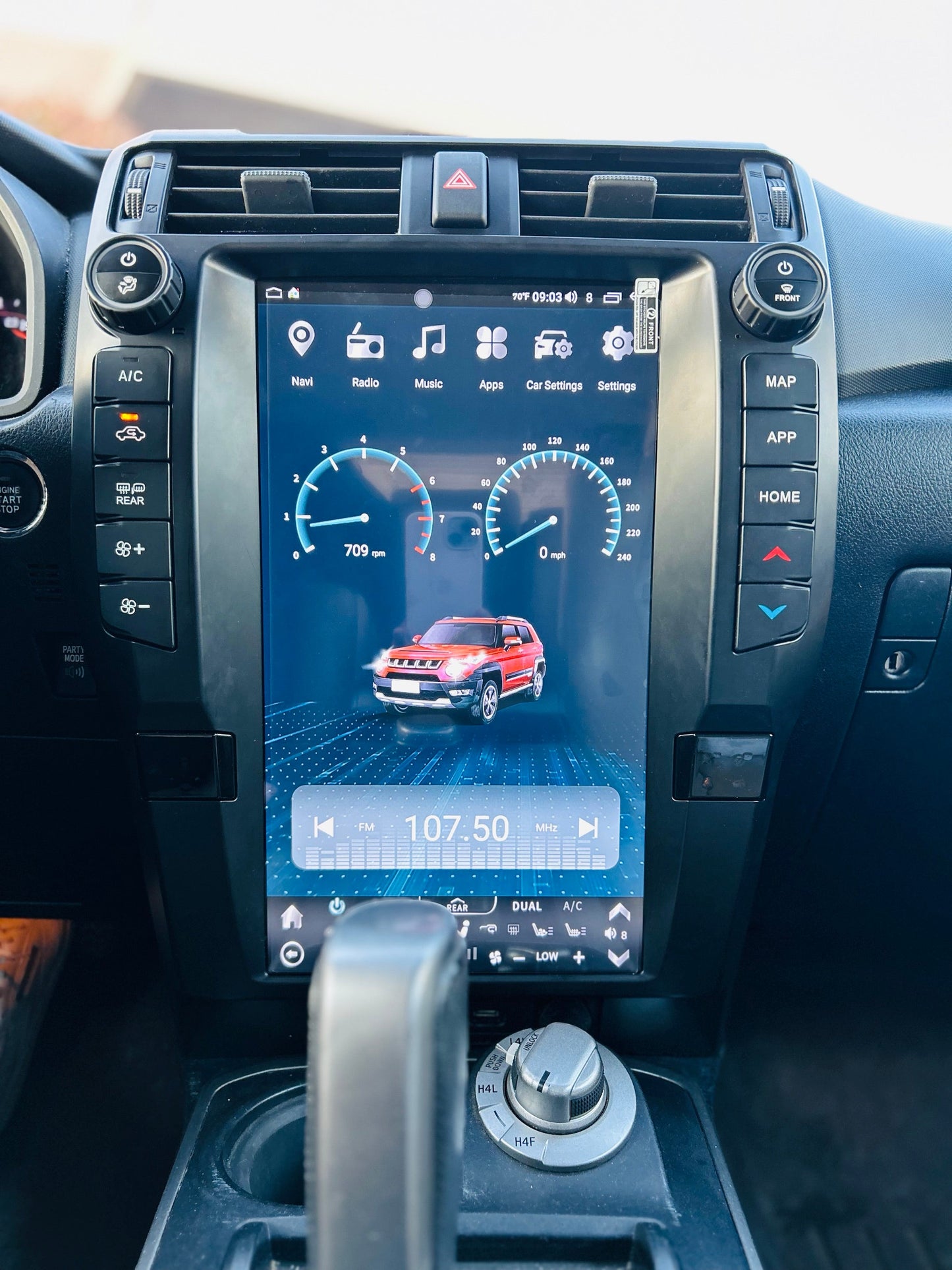 16" Vertical Screen Android 13/14 fast boot Navi Radio for Toyota 4Runner 2010 - 2023-Phoenix Automotive