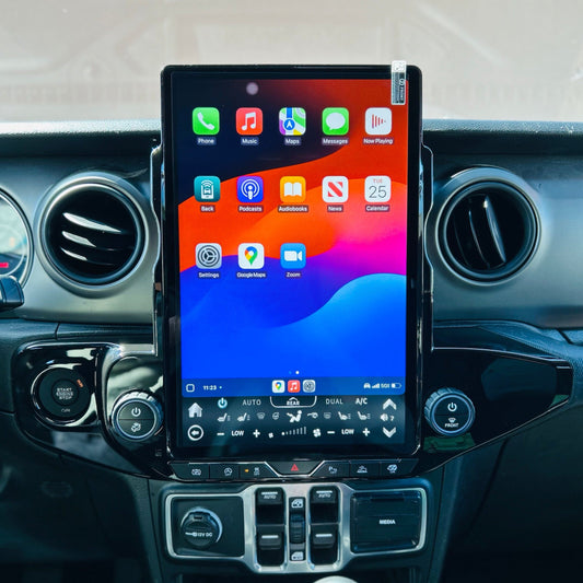 14.5” Android 13 Vertical Screen Navigation Radio for Jeep Wrangler/Rubicon/Gladiator 2018 - 2023-Phoenix Automotive