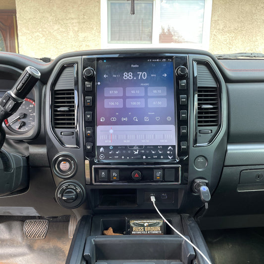 [Open box] 13” Android 12 Vertical Screen Navigation Radio for Nissan Titan (XD) 2020 - 2021-Phoenix Automotive