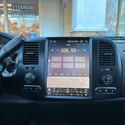 12.1” Android 10/13/14 fast boot Vertical Screen Navigation Radio for Chevrolet Silverado GMC Sierra 2007 - 2013-Phoenix Automotive