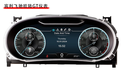 12.3 inch LCD Screen Digital Cluster Gauge for Bentley Continental GT 2012-2017 Speedometer Replacement Dashboard Instrument Cluster Digital Display Panel-Phoenix Automotive