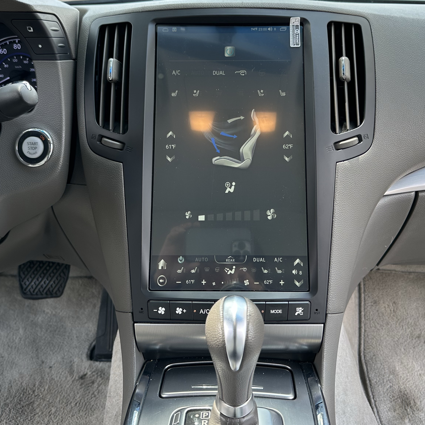 13.6" Vertical Screen Android 13/14 Fast boot Navigation Receiver for Infiniti G25 G35 G37 Q40 Q60 2007 - 2015-Phoenix Automotive