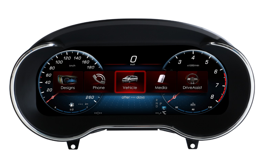 12.3 inch LCD Screen Digital Cluster Gauge for Mercedes-Benz C-Class/GLC 2016-2020 Speedometer Replacement Dashboard Instrument Cluster Digital Display Panel-Phoenix Automotive