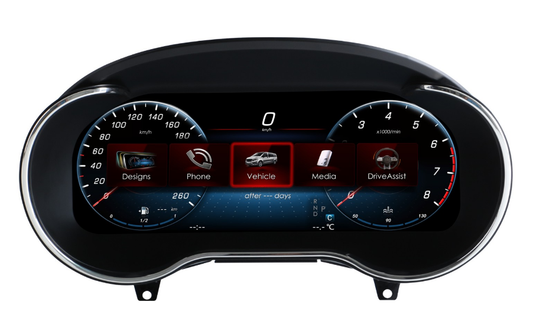 12.3 inch LCD Screen Digital Cluster Gauge for Mercedes-Benz C-Class/GLC 2016-2020 Speedometer Replacement Dashboard Instrument Cluster Digital Display Panel-Phoenix Automotive