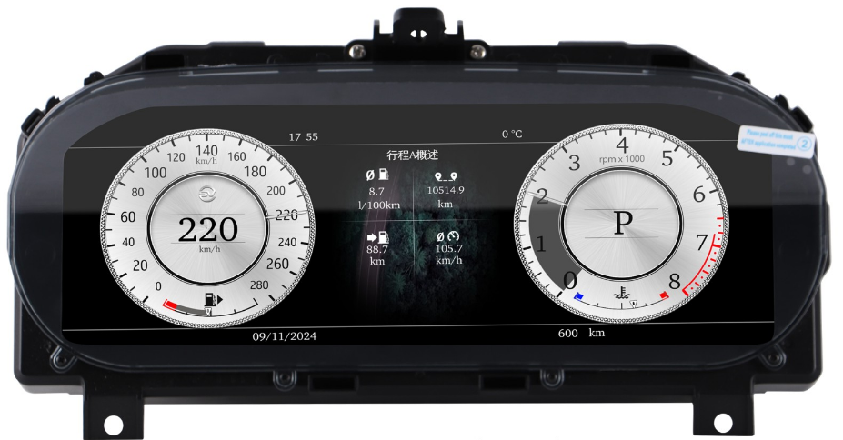 12.3 inch LCD Screen Digital Cluster Gauge for Jaguar F-TYPE 2013-2020 Speedometer Replacement Dashboard Instrument Cluster Digital Display Panel-Phoenix Automotive