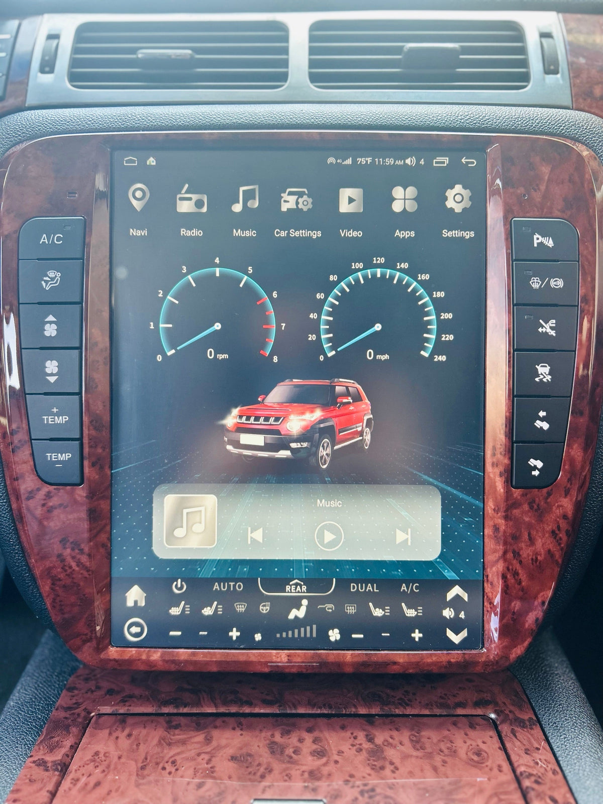 [open box] 13" Android 12/13/14 Navigation Radio for Chevrolet Silverado Tahoe Suburban GMC Yukon Sierra Avalanche 2007 - 2014-Phoenix Automotive