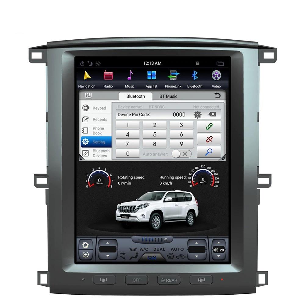 [ G6 octa-core ] 12.1" Vertical Screen Android 13 Fast boot Navi Radio for Toyota Land Cruiser LC100 2002 - 2007-Phoenix Automotive