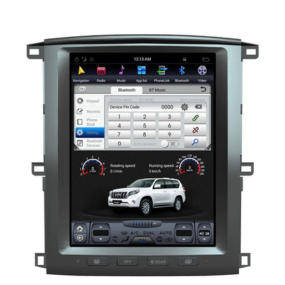 [ G6 octa-core ] 12.1" Vertical Screen Android 13 Fast boot Navi Radio for Toyota Land Cruiser LC100 2002 - 2007-Phoenix Automotive