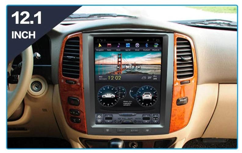 [ G6 octa-core ] 12.1" Vertical Screen Android 13 Fast boot Navi Radio for Toyota Land Cruiser LC100 2002 - 2007-Phoenix Automotive
