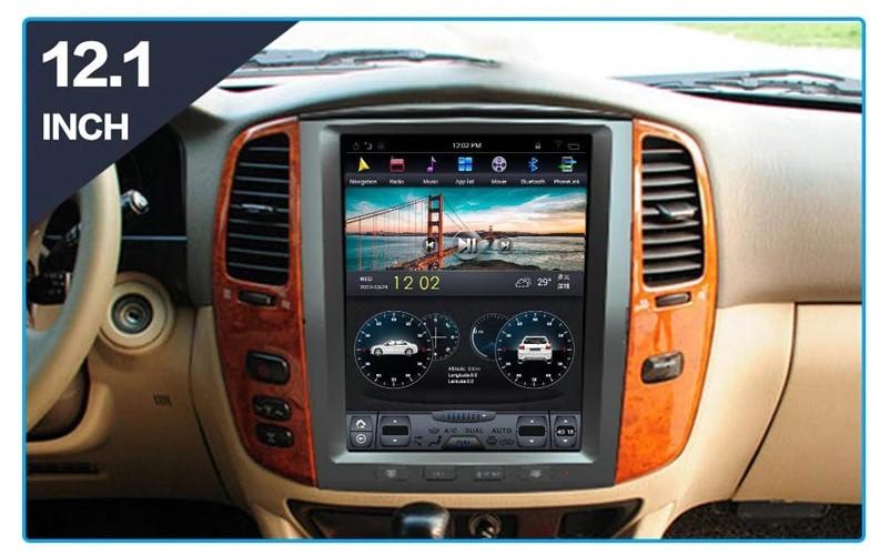 [Open box] 12.1" Vertical Screen Android Navi Radio for Toyota Land Cruiser LC100 2002 - 2007-Phoenix Automotive