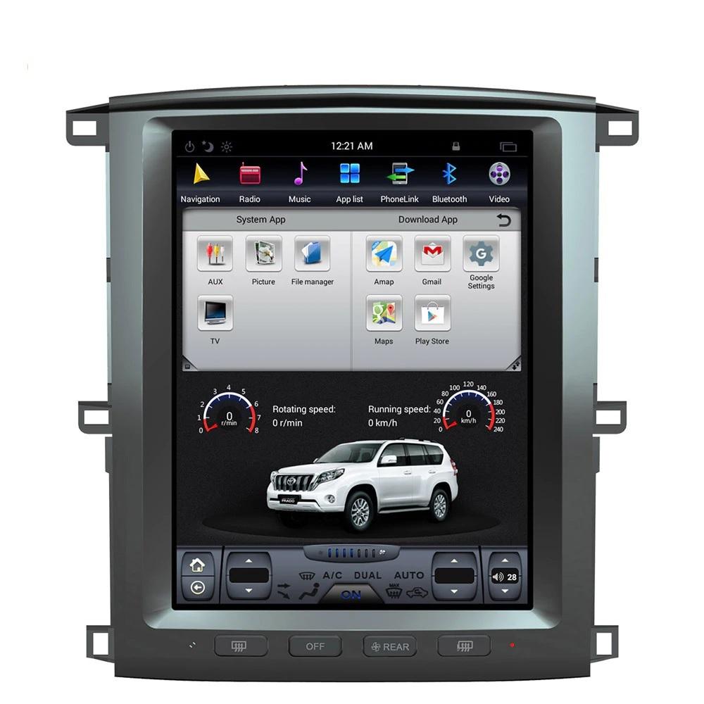 [ G6 octa-core ] 12.1" Vertical Screen Android 13 Fast boot Navi Radio for Toyota Land Cruiser LC100 2002 - 2007-Phoenix Automotive