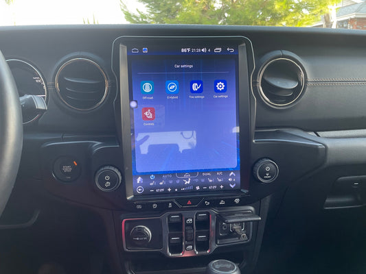 [Open box] 12.1” Android 10 /12/ 13/14 Vertical Screen Navigation Radio for Jeep Wrangler JL 2018 - 2023-Phoenix Automotive