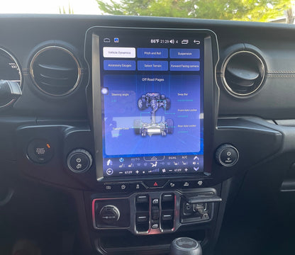 [open box] 12.1” Android 10/12/13 Vertical Screen Navigation Radio for Jeep Wrangler JL 2018 - 2023-Phoenix Automotive