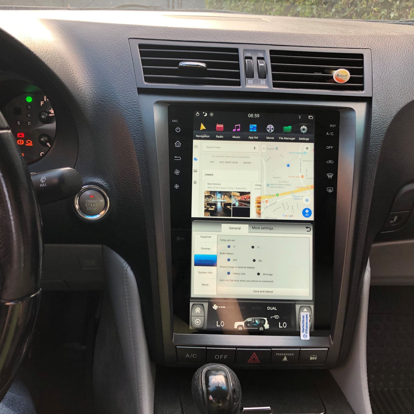 [open box] [ PX6 SIX-CORE ] 11.8" Vertical Screen Android 9 Fast boot Navigation Radio for Lexus GS 300 350 430 450h 460 2005 - 2011-Phoenix Automotive