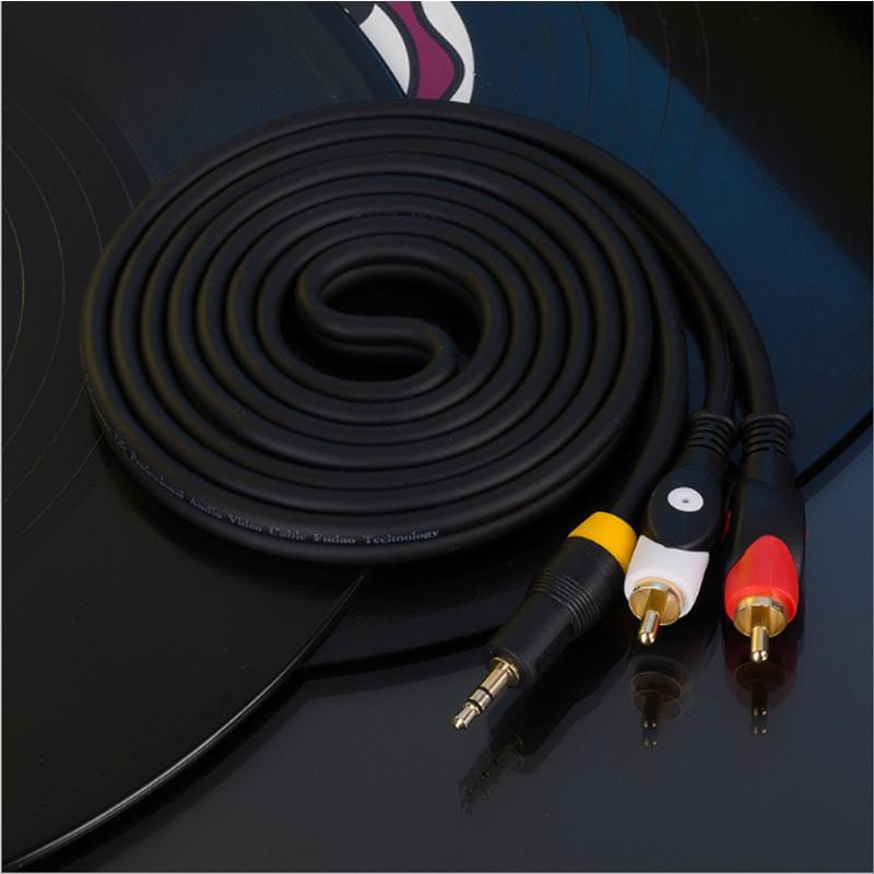 3.5mm to 2-Male RCA Adapter Cable AUX cable different length available-Phoenix Automotive