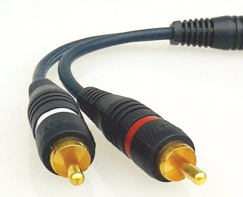 RCA Y adapter splitter one female to two male long Gold plated-Phoenix Automotive