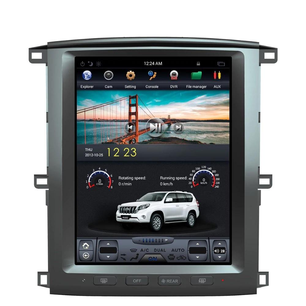 [Open box] 12.1" Vertical Screen Android Navi Radio for Toyota Land Cruiser LC100 2002 - 2007-Phoenix Automotive