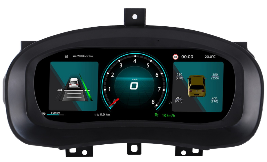 10.25 inch LCD Screen Digital Cluster Gauge for Volkswagen Skoda Fabia 2008-2014 Speedometer Replacement Dashboard Instrument Cluster Digital Display Panel-Phoenix Automotive