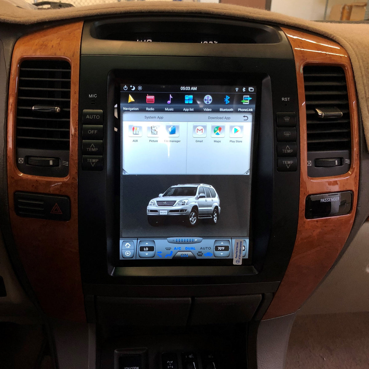 [Open box]10.4" Vertical Screen Android 14 Fast boot Navigation Radio for Lexus GX 470 2003 - 2009-Phoenix Automotive