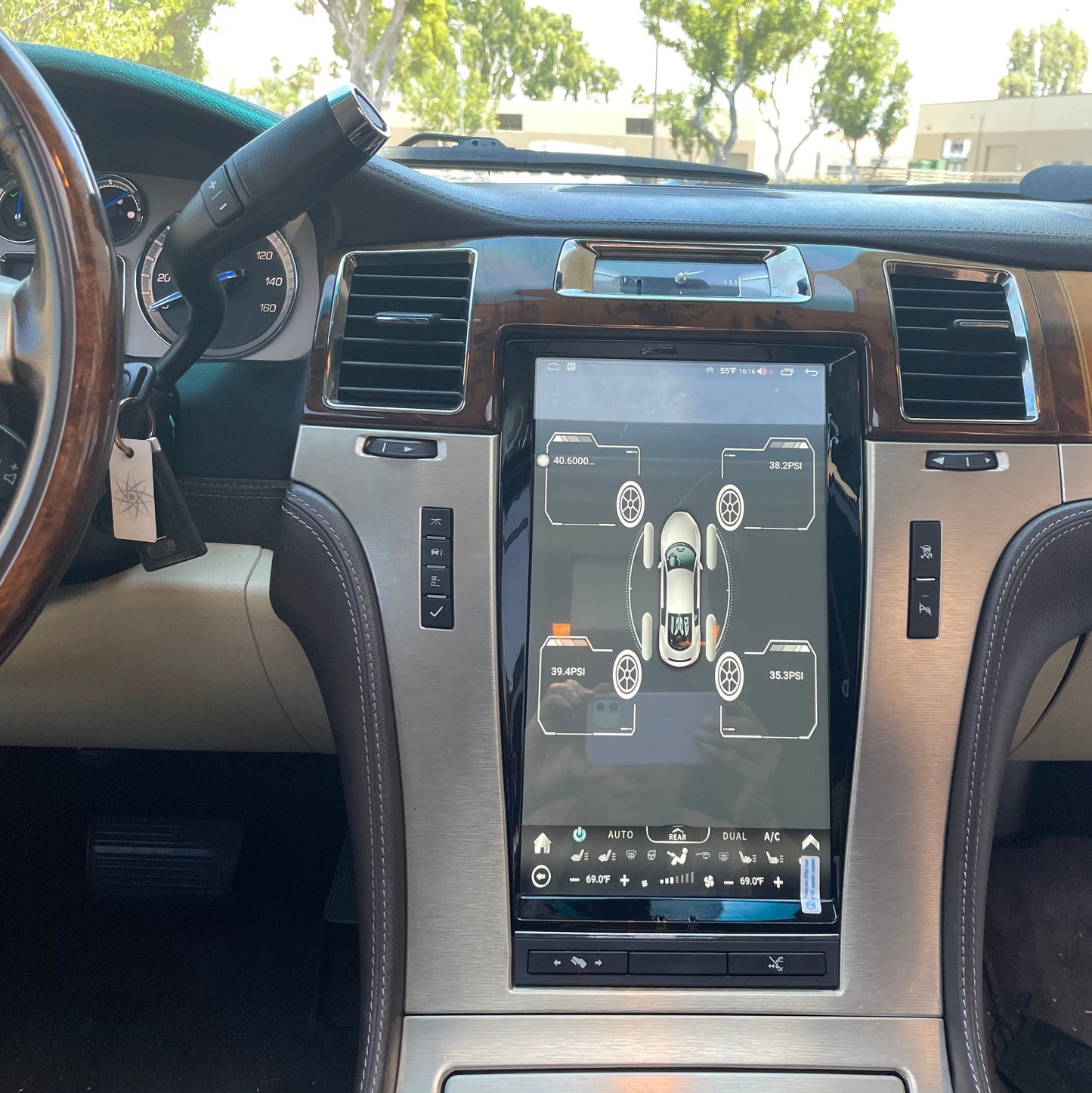 [open box] 13.6" Android 12/13/14 VERTICAL SCREEN Navigation Radio for Cadillac Escalade 2007 - 2014-Phoenix Automotive