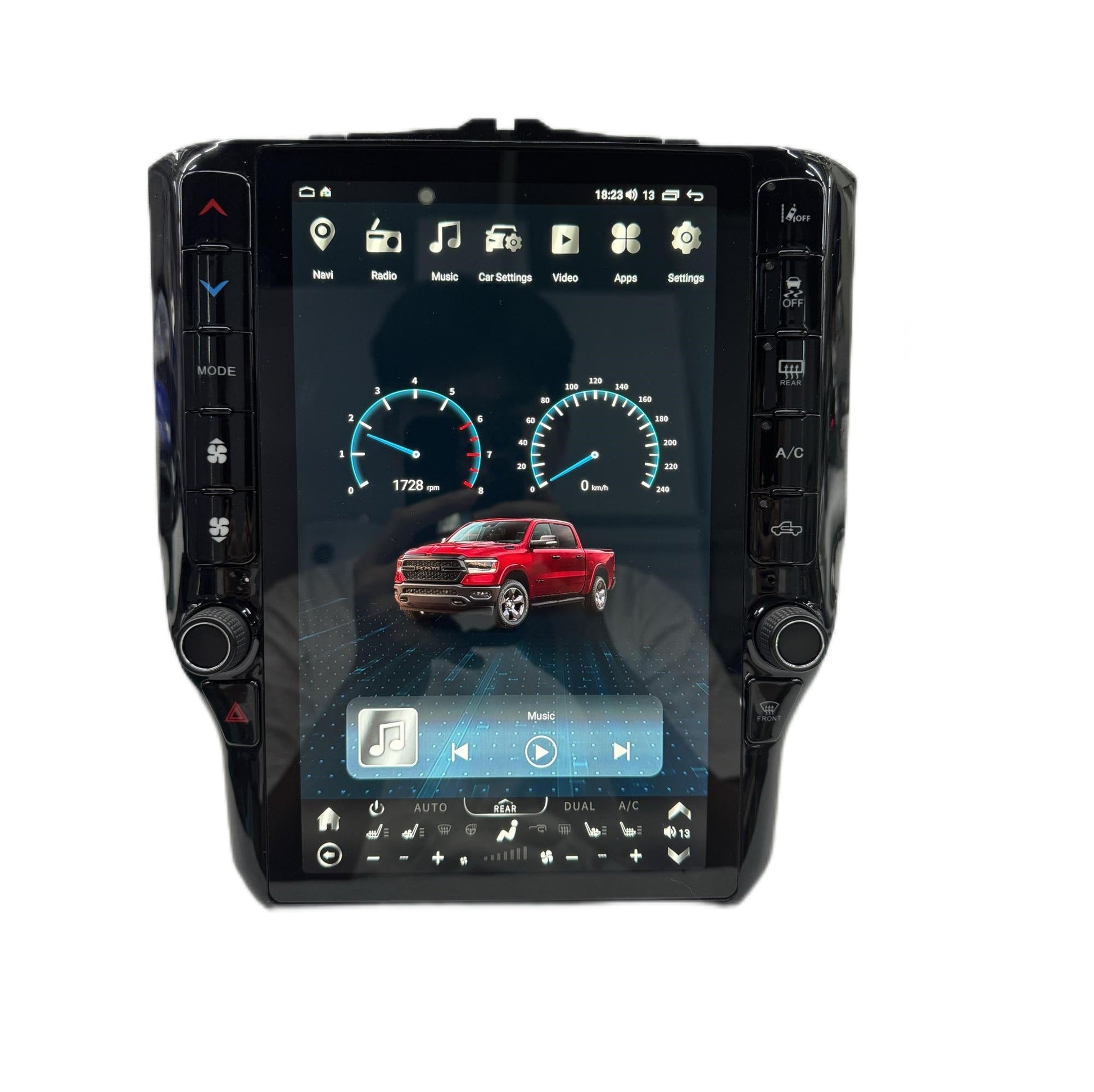 11.5” Android 13/14 Vertical Screen Navigation Radio for Dodge Ram 2019- 2024-Phoenix Automotive